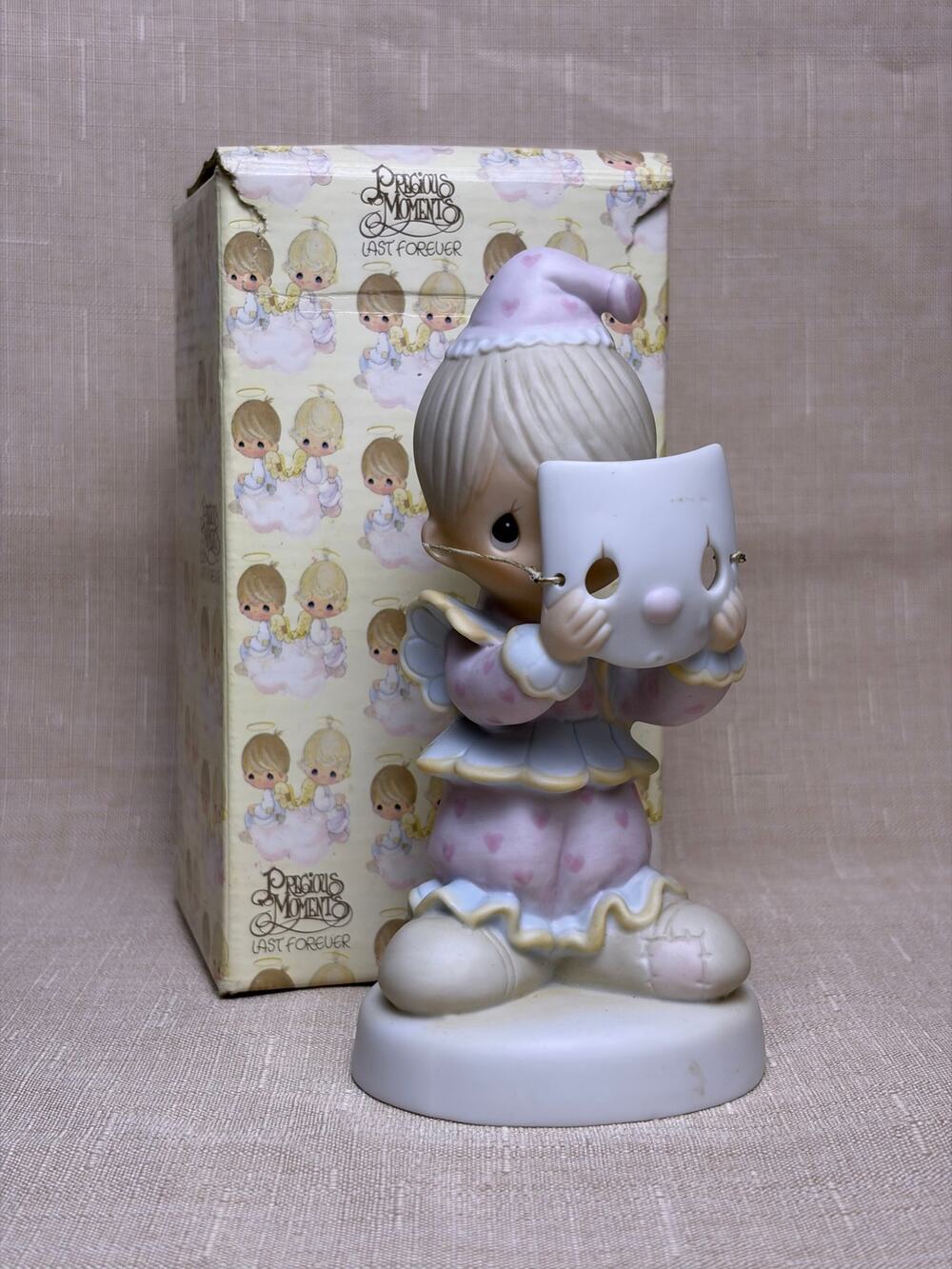 1981 Precious Moments Put on a Happy Face Special Edition Clown Figurine PM-822